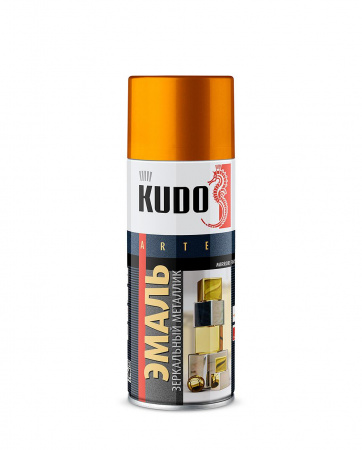 Краска аэрозольная зеркальный металлик  "KUDO" (520 мл) хром
