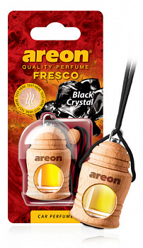 Ароматизатор подвесной с деревянной крышкой "AREON FRESCO" Black Cristal