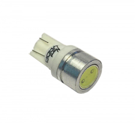 Лампа светодиод Т10 (12-5 габариты б/цок.) W5W 12V HIGH POWER LED белая "YADA"