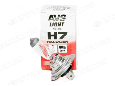 Лампа галоген H7 24/70W "AVS" Vegas