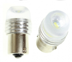 Лампа светодиод S25 (12-21) P21W 12V High Power optical линза белая "YADA"
