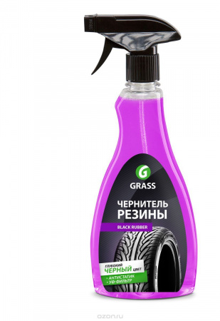 Чернитель шин (600 мл) "GRASS" "Black Rubber"  водная основа (триггер)