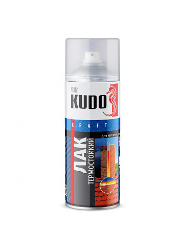 Лак термостойкий (520 мл)  "KUDO" аэрозоль