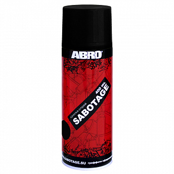 Краска аэрозольная чёрная глянцевая акриловая "ABRO" SABOTAGE 39 (520 мл)