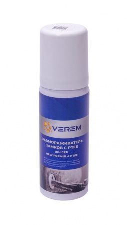 Размораживатель замков (75 мл) "Verem"  (с силиконом)  аэрозоль с PTFE смазкой