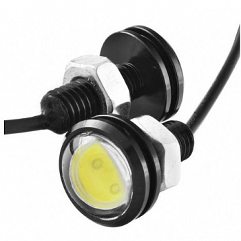 Лампа светодиод 1,5 W 12V Белая к-т 2шт для комбинир. фонаря дневного ходового огня 1 сверхмощ диод