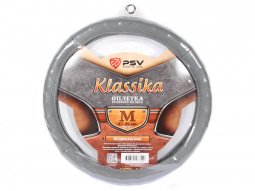 Оплетка руля "M" d37-39см "PSV" KLASSIKA (Серый) с перфорацией