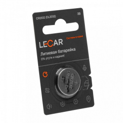 Батарейка CR2032 3V (для брелока сигнализации) литиевая LECAR