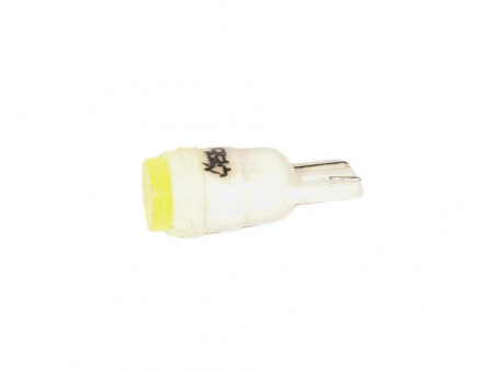 Лампа светодиод Т10 (12-5 габариты б/цок.) W5W 12V белая COB керамика "YADA"