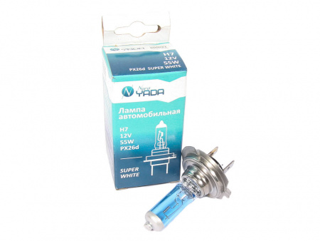 Лампа галоген H7 12/55W "YADA" SUPER WHITE