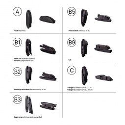 Щетка стеклоочистителя бескаркасная 525мм 21" "ЗавГар" Hook, Pinch tab, Top Lock, Push Button, Bayonet arm, Side pin