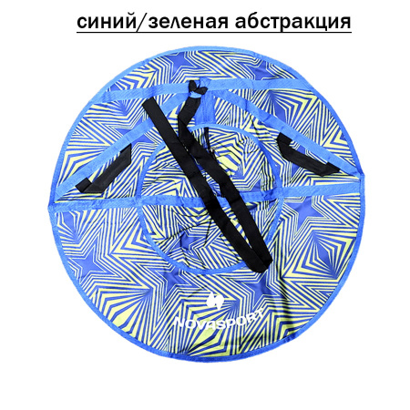 Санки надувные б/камеры  90 см NovaSport Ватрушка Тюбинг ткань с рисунком CH030.090 (серый/розовый фламинго)