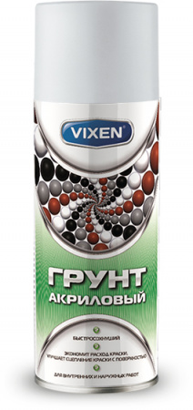 Грунт спрей (520 мл) акриловый белый "VIXEN"   универсальный