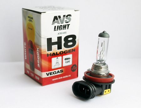Лампа галоген H8 12/35W "AVS" Vegas