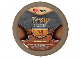 Оплетка руля "M" d37-39см "PSV" TERRY перфорированная кожа, бежевый