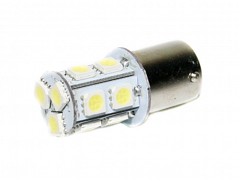 Лампа светодиод S25 (12-21) P21W 12V белая 13 диодов