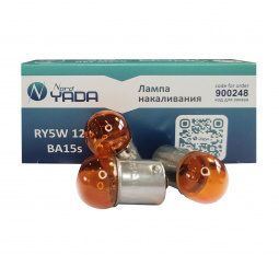 Лампа А 12-5 R5W 12V желтая (указ.поворотов)  "YADA"