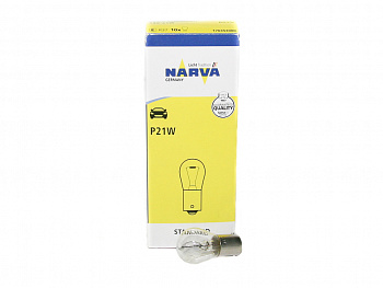 Лампа А 12-21 (указ.поворотов,стоп-сигнал,з/ход) P21W 12V "Narva"