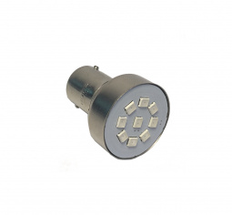 Лампа светодиод S25 (12-21) P21W 12V красная (9LED диодов) "YADA"