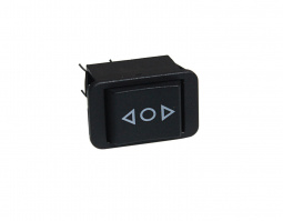 Клавиша 250V 15А с нейтралью б/фикс черная (6конт.) ON-OFF -ON "YADA"