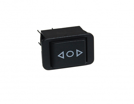 Клавиша 250V 15А с нейтралью б/фикс черная (6конт.) ON-OFF -ON "YADA"