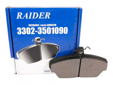 Колодки тормозные передние 3302,2217,3110 (к-т 4шт с прорезью) "RAIDER"