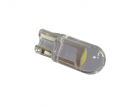 Лампа светодиод Т10 (12-5 габариты б/цок.) W5W 12V белая 1LED F10 "YADA"