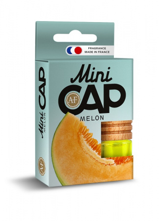 Ароматизатор подвесной с деревянной крышкой "AURA FRESH Mini CAP Melon" (Дыня) 4ml