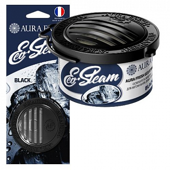 Ароматизатор на панель приборов "AURA FRESH ECO STEAM Black Ice" (Черный лед)