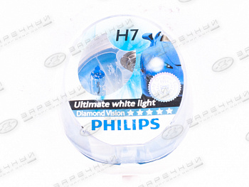 Лампа галоген H7 12/55W к-т 2шт "PHILIPS" Diamond Vision 5000K