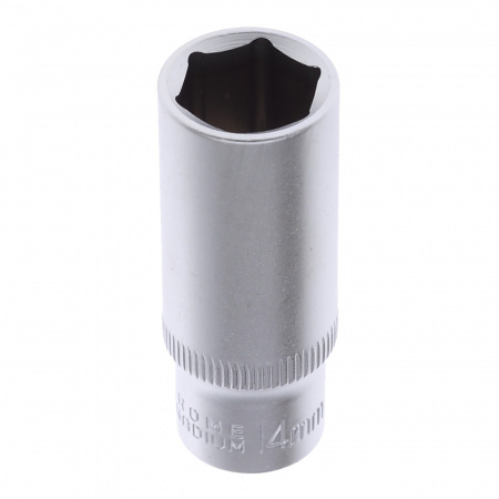 Головка  1/4" 14мм 6 гранная "AV Steel" высокая