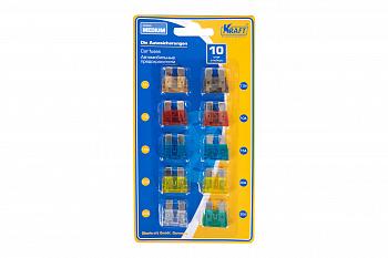 Предохранитель плоский  5-30 А"KRAFT" 5-30 А (к-т 10шт) без пинцета