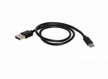 Зарядный кабель USB-TYPE C (PVC) 2А, 0.5м чёрный "YADA"
