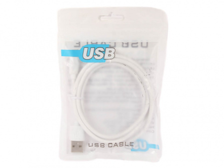Зарядный кабель USB-Micro (TPE) 2А, 1м белый "YADA"