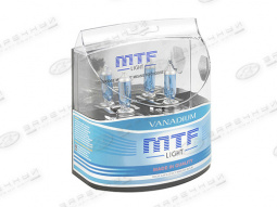 Лампа галоген H7 12/55W к-т 2шт "MTF" VANADIUM 5000K (Корея)