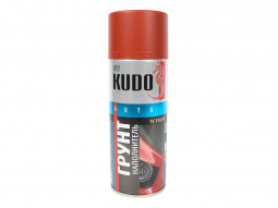 Грунт спрей (520 мл) акриловый красно-коричневый "KUDO" 1К   (проф.)