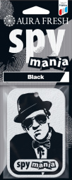 Ароматизатор подвесной картонный "AURA FRESH SPY MANIA Black Ice" (Черный лед)