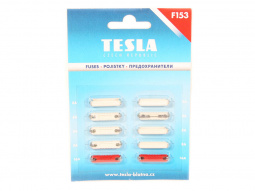 Предохранитель цилиндр. "TESLA" (к-т 10шт) 8Ах8+16Ах2 в блистере F 153