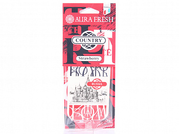 Ароматизатор подвесной картонный "AURA FRESH COUNTRY" Strawberry