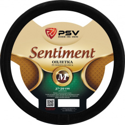 Оплетка руля "M" d37-39см "PSV" SENTIMENT Fiber Черный