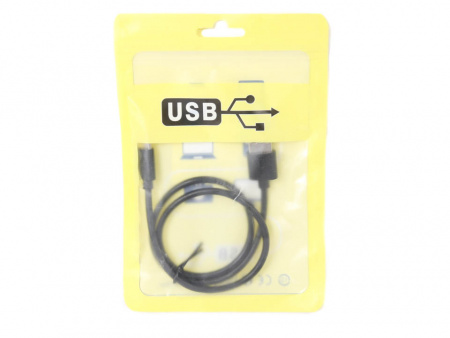 Зарядный кабель USB-TYPE C (PVC) 2А, 0.5м чёрный "YADA"