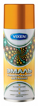 Краска аэрозольная золото акриловая универсальная (металлик) "VIXEN" (520 мл)