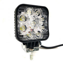Фара доп. светодиодная "Вымпел" WL-132S (дальн. свет, кв. мет. корп. 9 LED по кругу, 27W)