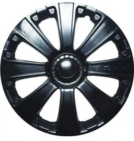 Колпаки декоративные 16" (к-т 4шт) "RS-T"  черный глянец