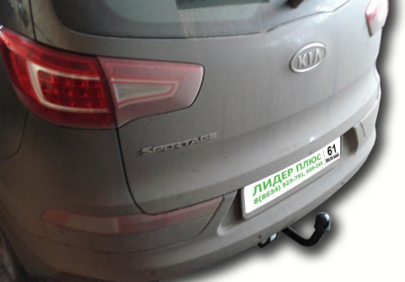 Фаркоп (ТСУ) Kia Sportage (2010-2016), Hyundai IX35 со съемным шаром "Лидер-Плюс" (без эл/пак.)