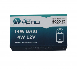 Лампа А 12-4 T4W 12V (габариты,указ.поворотов) "YADA"