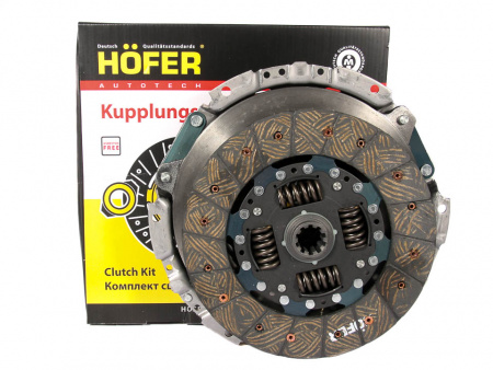 Сцепление УАЗ дв.409 с подшипником (КПП 5 ступ) "HOFER"