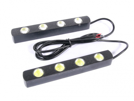 Огни ходовые SKYWAY 12V 4 диодов 4 W (~110*15*15мм) 2шт