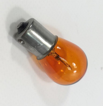 Лампа А 12-21 желтая (указ.поворотов) P21W 12V со смещ. цоколем "CARTRONIC"