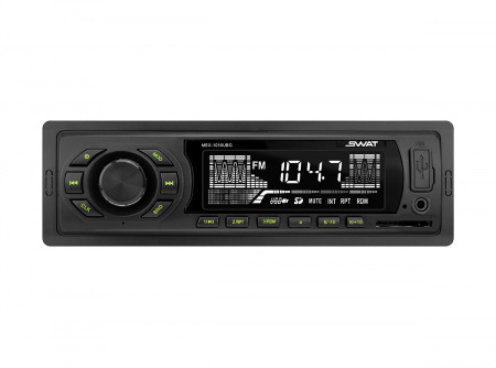 Автомагнитола "SWAT" MEX-1016UBG/1 din медиа ресивер,4х50 Вт,MP3,USB,SD зелен.кнопки